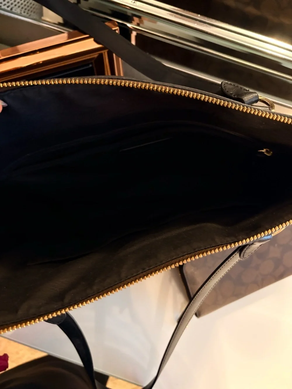 COACH MONOGRAM TOTE WITH MATCHING WALLET